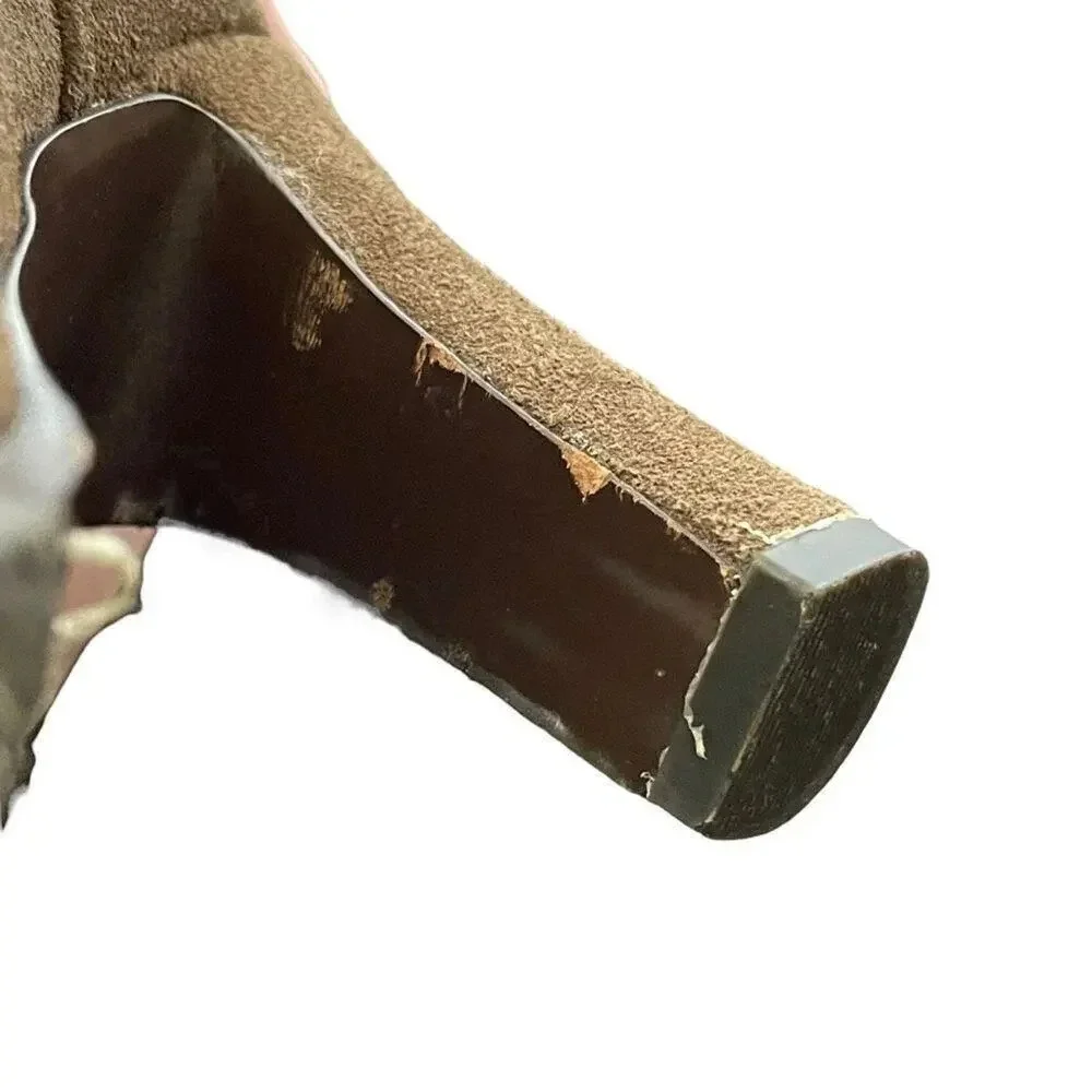 Tory‎ Burch Milan Suede Bootie Women’s 5.5 Brown Heel Boho Festival